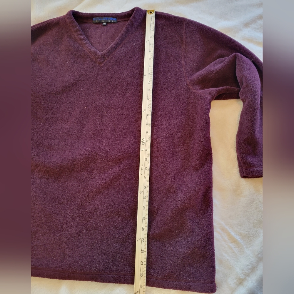 B.C Clothing  Women's Soft V Neck Pullover Deep Purple  Size 3XL - Picture 5 of 6
